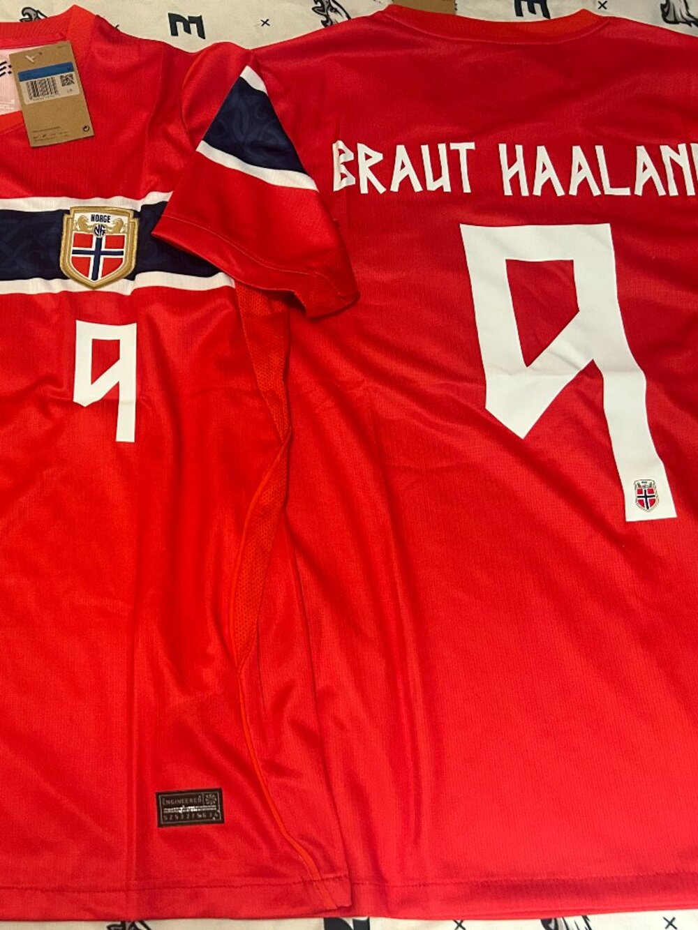 NORWAY ERLING HAALAND Nat'l Soccer Team JERSEY Men's Sz M,L,XL,2XL NWT by Nike